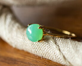 選べる 天然 クリソプレーズ ラウンド カボション 約6x6mm リング オーストラリアヒスイ Silver925 カボション ギフト 誕生日 プレゼント 送料無料