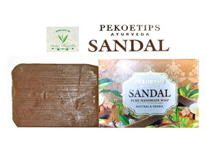 PEKOE TIPS SANDAL SOAP 125G(ペコー ティップス サンダル ソープ) 石鹸 石けん SANDALWOOD サンダルウッドソープ 手作り石鹸
