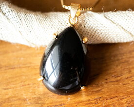 ブラジル産　モリオン ペアシェイプ ペンダントトップ 約18x13mm 黒水晶 選べる 浄化 厄除け 黒水晶　カンゴーム