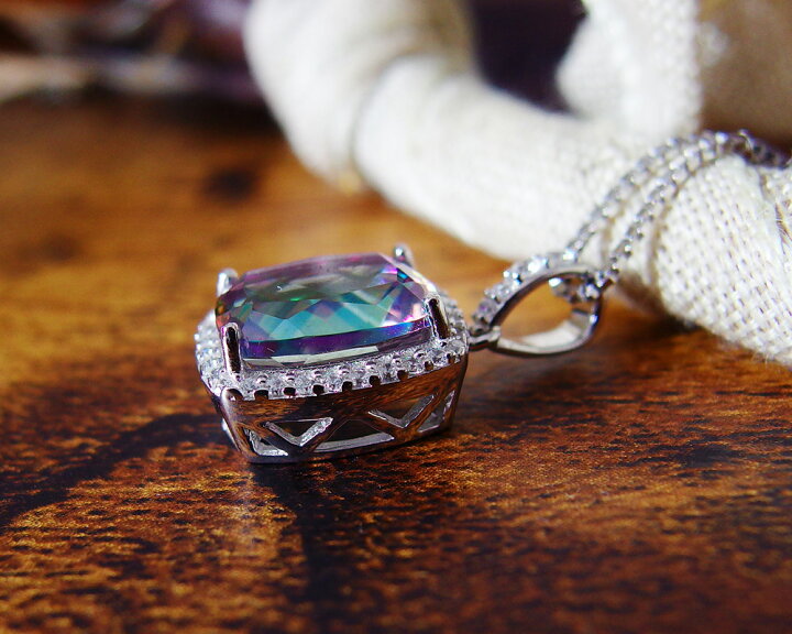 楽天市場】ミスティック クォーツ ペンダント ネックレス Silver925  