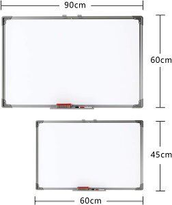 ホワイトボード 壁掛け 60×90cm 無地 マグネットボード ペントレイ脱着可能 マーカー イレーザー 掲示板 メモボード オフィス 学校 家庭用 掲示用 おしゃれ 磁石対応 送料無料
