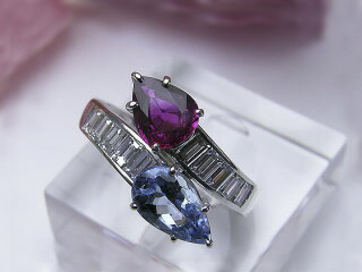 楽天市場】ルビー アクアマリン 送料無料Bijoux fromsea Ptルビー 