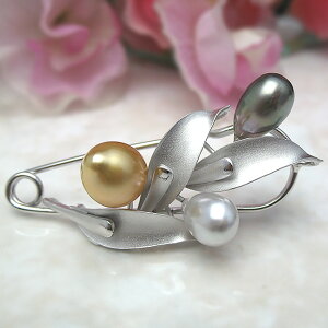 真珠ブローチ 送料無料 南洋金色・黒蝶ケシ・白蝶ケシ真珠安全ピンブローチ パール 金色 白蝶ケシ ブローチ ジュエリー 真珠婚 30年 可愛い プレゼント 人気 シンプル