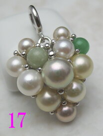作るの大変ペンダント（17子〜19子 ）ツクペン ツクリン 真珠 ペンダントトップ 珊瑚 ナチュラル 真珠婚 30年 かわいい 花珠 パール パワーストーン ペンダント フォーマル 真珠ペンダント パールペンダント