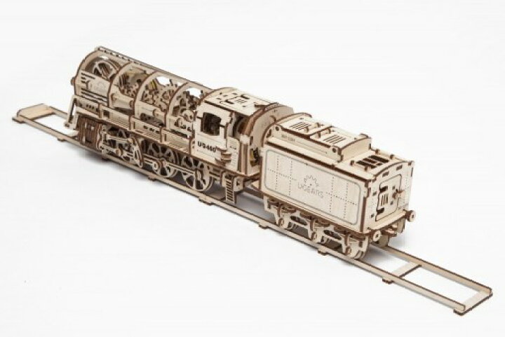 楽天市場 Ugears ユーギアーズ 460蒸気機関車 Locomotive With Tender 知育 ウッドパズル 3d 工作キット 木製 模型 キット ウッドパズル機関車 つくるんです Fromseed