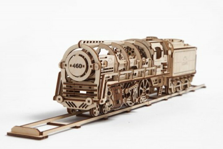 楽天市場 Ugears ユーギアーズ 460蒸気機関車 Locomotive With Tender 知育 ウッドパズル 3d 工作キット 木製 模型 キット ウッドパズル機関車 つくるんです Fromseed