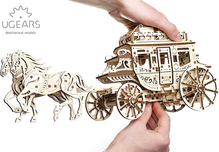 楽天市場】Ugears ユーギアーズ 駅馬車 70045 Stagecoach 木のおもちゃ 3D立体 パズル 知育 ウッドパズル 工作キット 木製  模型 キット : FROMSEED