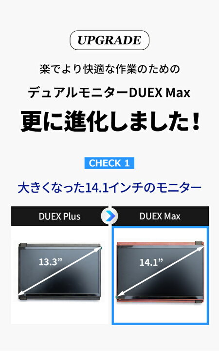 楽天市場】14.1インチポータブルモニター【 DUEX MAX 】 モバイル 