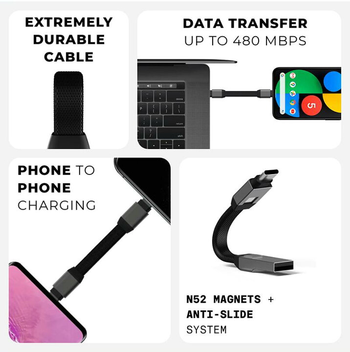 楽天市場】キーチェーン型USBケーブル 【 inCharge PRO 】 usb type-c 