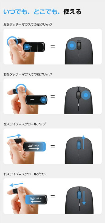 楽天市場】リング型マウス 【VANZY】 フィンガーマウス 指マウス 