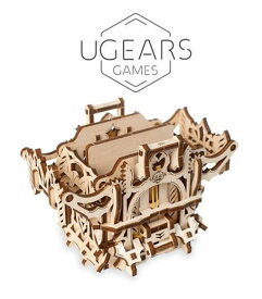 Ugears ユーギアーズ デッキボックス 70071 Deck Box トレーディングカード 木製 ブロック DIY パズル 組立 想像力 創造力 おもちゃ 知育 ウッドパズル 3D 工作キット 木製 模型 キット