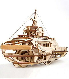 Ugears ユーギアーズ タグボート 70078 Tugboat 木製 ブロック DIY パズル 組立 想像力 創造力 おもちゃ　知育 ウッドパズル 3D 工作キット 木製 模型 キット