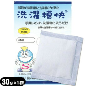 【洗濯用洗浄補助用品】TAKENET(テイクネット) 洗濯槽快 30g×1個 - 洗濯物の除菌消臭と洗濯槽のカビ防止。手間いらず！洗濯物と洗うだけ