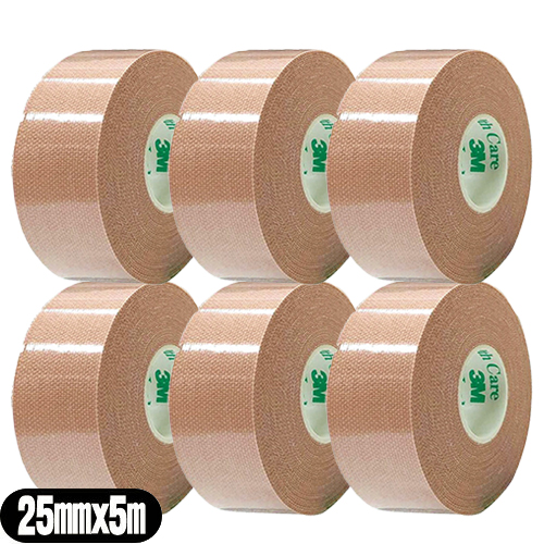 【テーピングテープ】3M(スリーエム) マルチポアスポーツ レギュラー(伸縮固定テープ) 25mm×5m×6巻 (半ケース) - 2.5cm×5m。キネシオロジー固定からスポーツ固定まで、幅広い用途で活躍