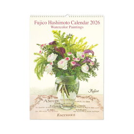 2026カレンダーLL　橋本不二子Roses｜cal-201 2026年 カレンダー 壁掛け 花柄 植物 ばら バラ ローズ 薔薇 六曜入り インテリアカレンダー おしゃれ かわいい 華やか 誕生日プレゼント 誕プレ 新生活 ギフト ビジネス オフィス 会社 ノベルティ フロンティア 日本製