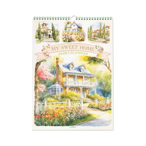 2026カレンダーL スイートホーム|cal-213 2026年 カレンダー 壁掛け 植物 花 庭 ガーデン スケジュール 書き込み 六曜入り インテリアカレンダー おしゃれ かわいい 華やか 誕生日プレゼント