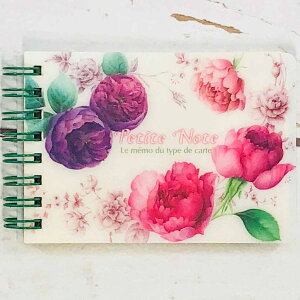 A7リングプチノート 紫のバラ フロンティア デザイン おしゃれ 大人