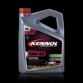 【送料無料】KENNOL OIL RACING 10W40 SN/CF 5リットルケノール オイル 部分合成油（半合成油）エンジンオイル 四輪車用 ガソリン車 ディーゼル車 エンジン保護 高性能添加剤 熱安定性 酸化 燃費向上 高回転 サーキット