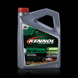 【送料無料】KENNOL OIL ECOLOGY 504/507 5W30 SN 5リットル ケノール オイル 100％化学合成油 エンジンオイル 四輪車用 ロングライフ 高性能 ガソリン車 ディーゼル車 排ガス性能 欧州車　国産車 エンジン保護