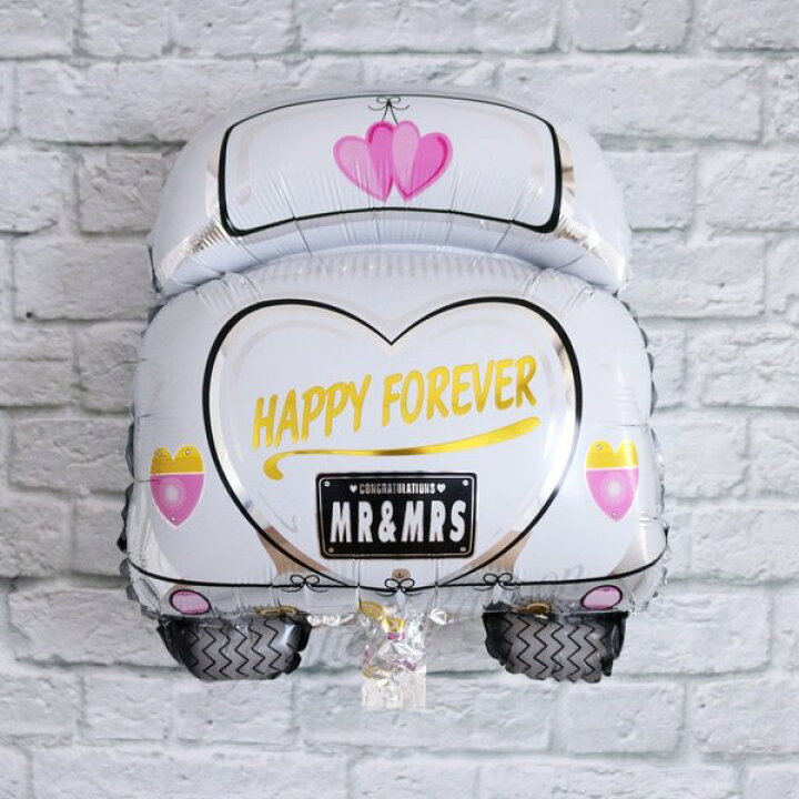 楽天市場 結婚式 車 バルーン 風船 誕生日 バルーン 飾り付け サプライズ パーティー 飾り サプライズ ドライブ お祝い 撮影 ぺたんこ配送 フロンティアバルーン 楽天市場店