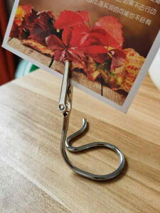 メモスタンド おしゃれ デザイン デスク 金属 ノート シンプル シルバーフォト ホルダー スネーク ワニ口 クリップ シート カード プレート シルバー