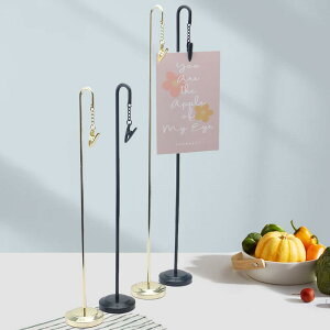 メモスタンド クリップ おしゃれ ステンレス エレガント 鋼 吊り下げ 40cm デスクアクセサリー オフィス カード シンプル 金 銀 黒