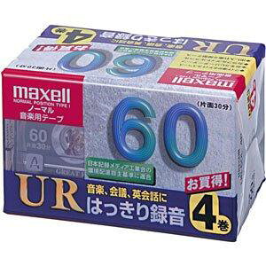 maxell �^���p �J�Z�b�g�e�[�v �m�[�}��/Type1 60�� 4�� UR-60L 4P