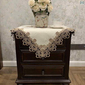 テーブルクロス おしゃれ キャビネット ベッド サイド 布 正方形 ほこりよけ 電子レンジ 家具 ベージュ ホワイト レース 花柄 エレガント シンプル