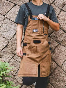ガーデニングエプロン おしゃれ 厚手 アウトドア 耐摩耗性 メンズ レディース 男女兼用 デニム 大工 手作り 防水 作業服 グリーン ブラウン ブルー フリーサイズ レトロ