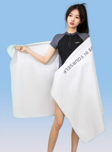 ビーチタオル おしゃれ メンズ レディース 軽量 ポータブル 吸水性 速乾性 日焼け防止 通気性 柔らかい 快適 海水浴 プール フィットネス シンプル 白 グレー 紫