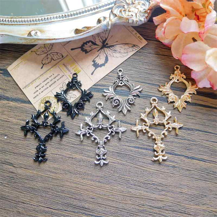 楽天市場】アクセサリー パーツ チャーム ハンドメイド DIY 合金 