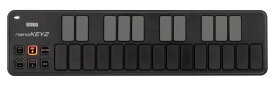 KORG 定番 USB MIDIキーボード nanoKEY2 BK ブラック 音楽制作 DTM コンパクト設計で持ち運びに最適 すぐに始められるソフトウェアライセンス込み 25鍵