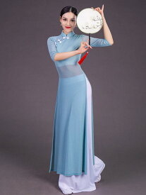 アオザイ 衣装 レディース チャイナドレス エスニック コスプレ レトロ ベトナム ロング パンツ 半袖 セット 単品 青 ピンク 白