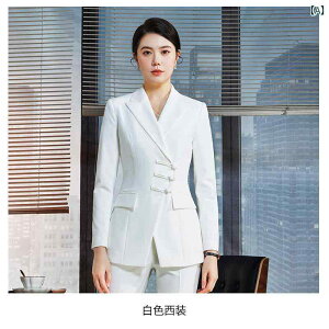 スーツ セットアップ レディース パンツ かっこいい おしゃれ 長袖 チャイナ風 軽量 快適 白 女性 フォーマル ジャケット ホスト フォーマル