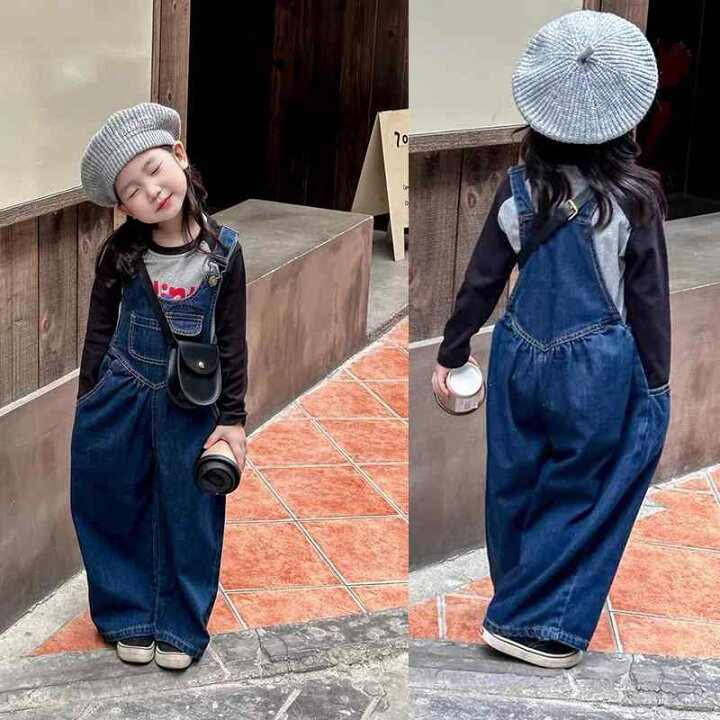 楽天市場】子供 サロペット オーバーオール デニム キッズ 春秋 男女 