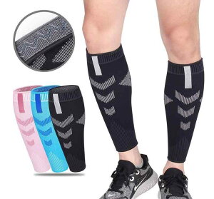 ふくらはぎ サポーター 着圧 保護 スポーツ バスケットボール ランニング メンズ レディース 男性 女性 ウォーム マラソン 滑り止め ストレッチ 通気 カーフ スリーブ 黒