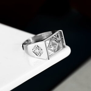 リング 空枠 シルバー ブラケット 長方形 メンズ diy おしゃれ アクセサリー 指輪 爪付き 石留め 普段使い 開口式 12*15