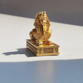 置物 おしゃれ 卓上 オーナメント リビング 装飾品 スフィンクス モデル 飾り エジプト 文化 ファラオ 守護 聖人 テーブル 金色 合成樹脂 お土産