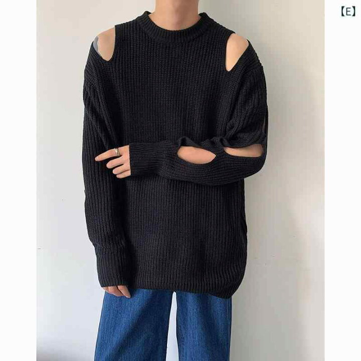 楽天市場】メンズ ニット セーター トップス セクシー 長袖 おしゃれ  