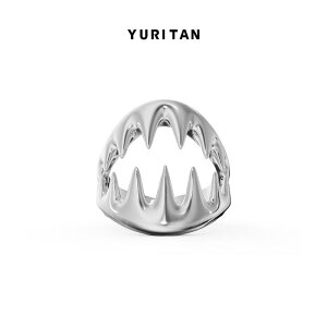 レディース リング 指輪 メンズ カップル 装飾品 小物 アクセサリー 合金 オープン 調節可能 人差し指 光沢 個性的 カジュアル サメの歯