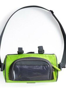 自転車 フロントバッグ タッチスクリーン スマホケース付き ハンギング 収納 コンパクト クロスバイク アクセサリー 取り付け 簡単 通勤 通学 黒 ピンク 緑