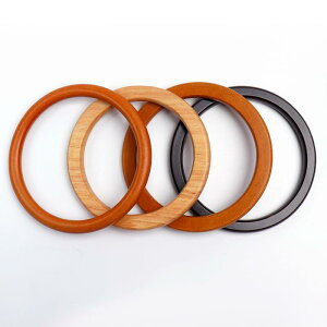 バッグ 持ち手 材料 パーツ DIY ハンドメイド 手芸 手提げ 鞄 ハワイアンコード ラメルヘンテープ テープヤーン 木製 円形 D型 平ら 丸い ベージュ 茶色