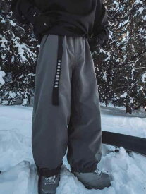 スキーウェア メンズ パンツ レディース スノーボード アウトドア 防水 防風 耐摩耗性 厚手 暖かい ルーズシルエット ベルベット カジュアル 無地 グレー 白
