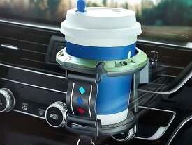 ドリンクホルダー 車 便利 ウォーター カップホルダー 多機能 カー エアコン 吹き出し口 運転 助手 席 ペットボトル 缶 コーヒー カップ フック 緑 グレー かっこいい