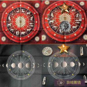 タロット クロス 占い ルノルマン カード 月 星座 太陽 装飾 布 厚手 ゲーム クリスタル ペンデュラム 振り子 おしゃれ 傷 汚れ 防止