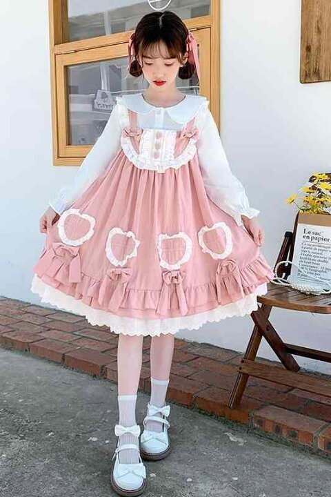 ロリコン小学生 楽天市場】ロリータ ワンピース 子供 女の子 プリンセス 春秋 ピンク ブルー ホワイト 長袖 ブラウス セット リボン かわいい Aライン フリル  小学生 : フロントップ楽天市場店