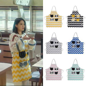 エプロン おしゃれ 大人 耐油 防汚 レディース 黒 黄色 ピンク 猫 ホルターネック ミドル丈 ロング ポケット 軽量 キッチン 家庭用 作業 料理 家事 掃除 かわいい