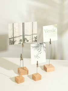 メモ スタンド クリップ ホルダー 卓上 文房具 雑貨 カード 名刺 インテリア デスクトップ 垂直 ラベル 写真 木製 シンプル オフィス 事務用品