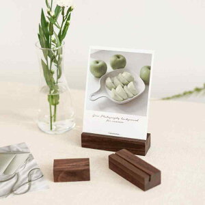 メモ スタンド ホルダー 卓上 文房具 雑貨 カード 名刺 インテリア メッセージ デスクトップ 無垢材 オフィス 写真 長方形 四角形 シンプル