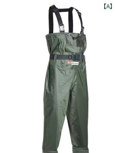 ウェーダー 釣り 防水 胴付長靴 チェストハイ 作業着 一体型 軽量 ナイロン PVC ポケット 厚底 滑り防止 男女兼用 水場仕事 鮮魚店 アウトドア 黒 緑